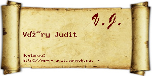 Véry Judit névjegykártya